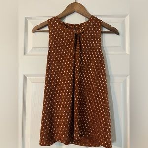 Burnt orange and gold tank top